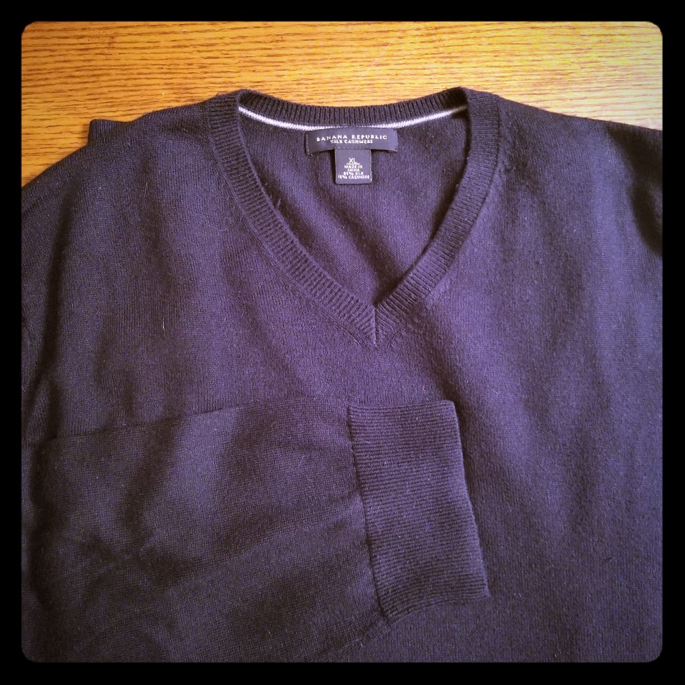 Silk Cashmere XL Navy sweater
